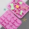 2 pçs molde de silicone 12 cavidades osso peixe gato pata impressão antiaderente grau alimentício fácil liberação diy fondant chocolate doces cão tratar molde de cozimento