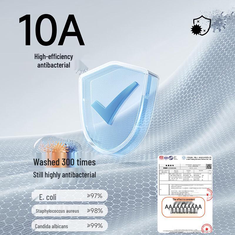 Hengyuanxiang Men's 10A Antibacterial Pure Cotton Boxer Briefs