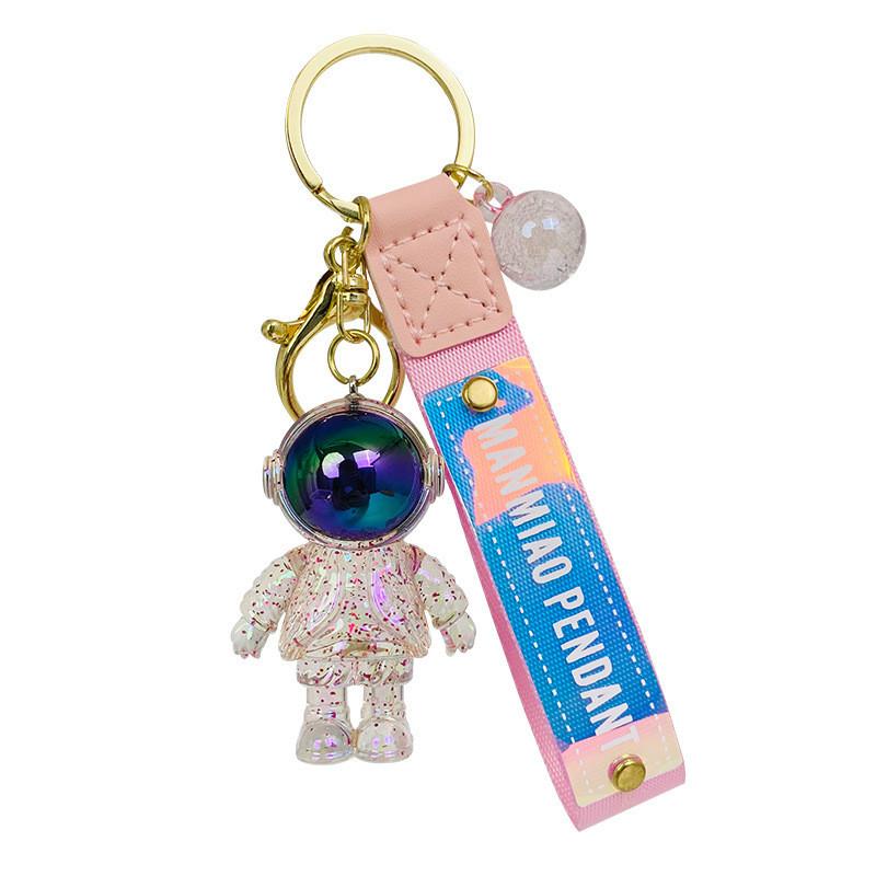 Adorable Resin Space Astronaut Keychain Colorful Car Key Accessory Gift For Couples And Colleagues