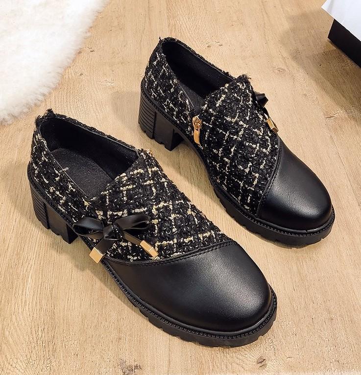 Fashion Plus Size 36-42 Platform Boots Autumn Winter Casual Ankle Boots Round Toe Comfortable Mid Heel Shoes for Women Botines Mujer