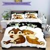 3pcs Cute Chip 'n' Dale Quilt Set Soft and Comfortable Bedroom, Guest Room and Dorm Decor Bedding Set 1 Quilt Cover + 2 Pillowcases.S029