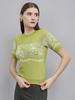 MONTE CARLO Women Regular Fit Green Top