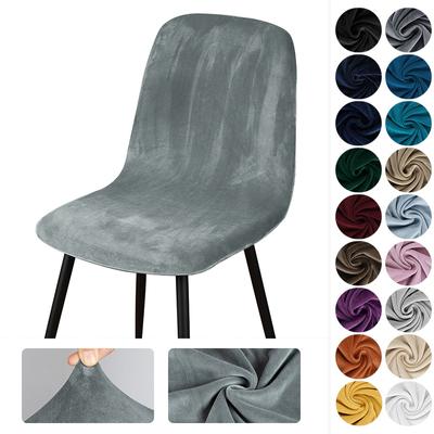 1 /2 /4 /6 Fluwelen korte rugleuning stoelhoes stretch hoezen elastische stoel stoelhoezen eetkamer bar kantoor feest banket