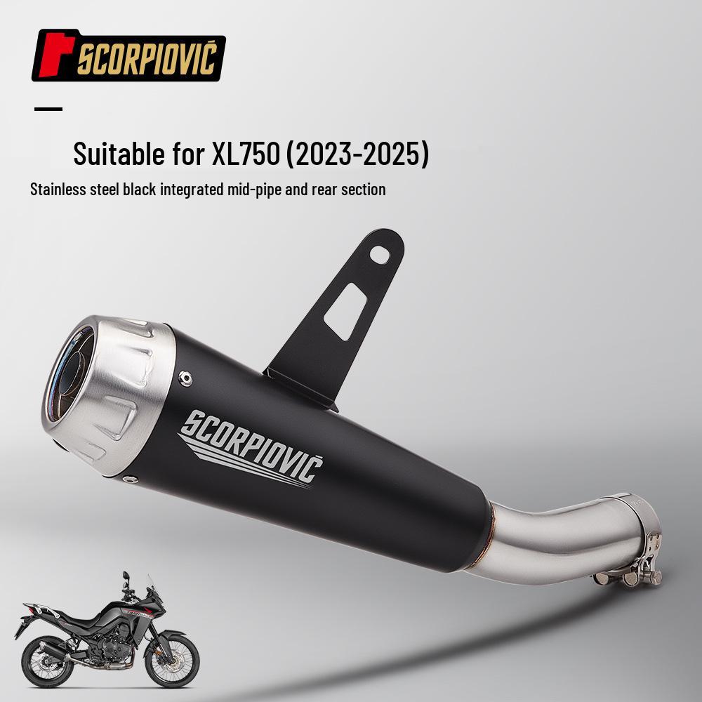 XL750 Motorcycle Scooter Exhaust Pipe: Mid and Rear Section, Easy Non-Destructive Installation
