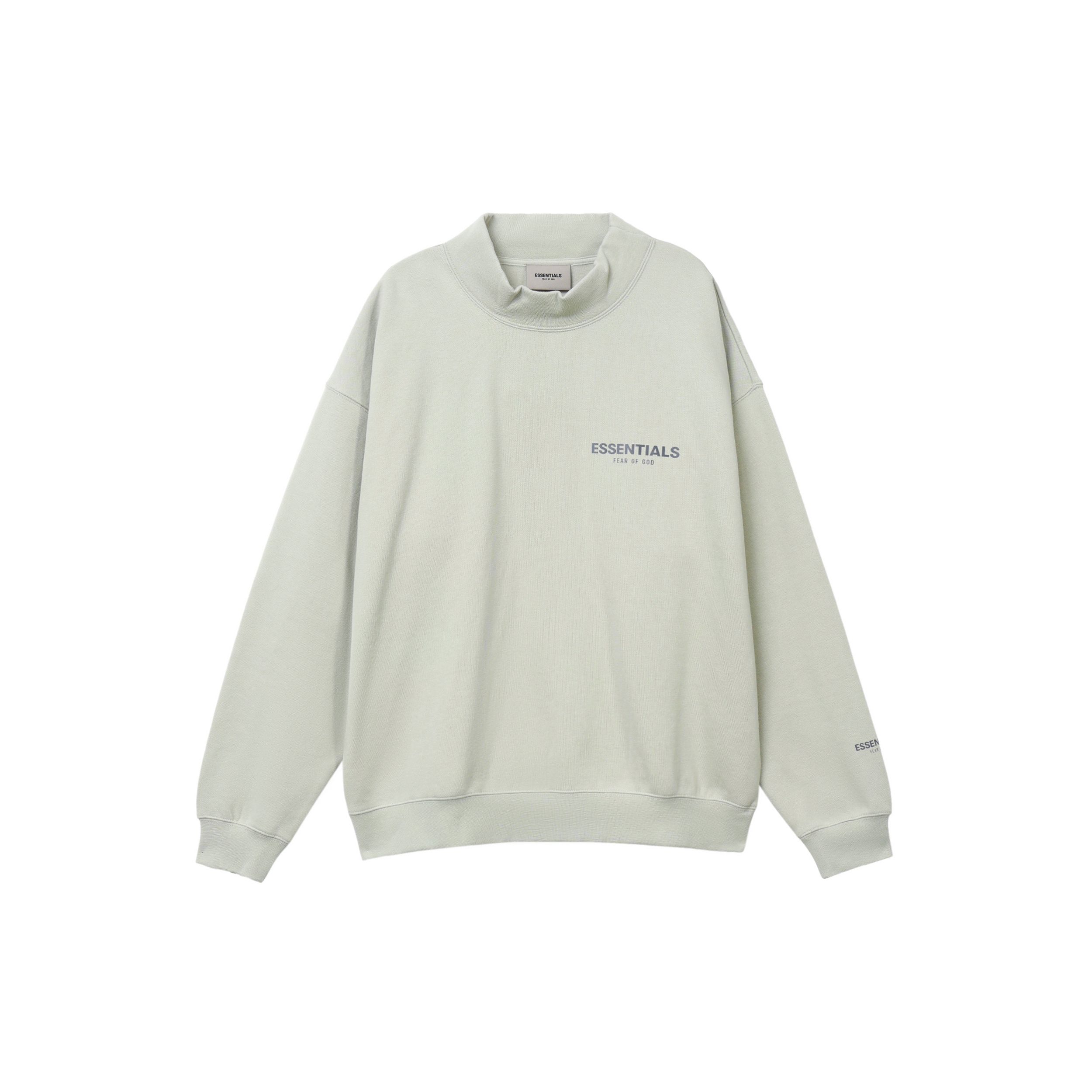 

Fear of God Essentials FW21 Флисовая толстовка с воротником-стойкой Топы унисекс Зеленый бетон FOG-FW21-110 XXL