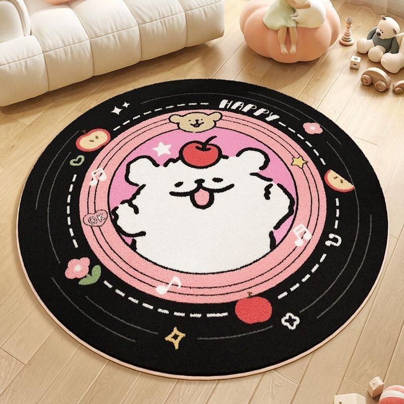 Disney Cartoon Album Circular Carpet Cute Cartoon Home Decor Living Room Sofa Bedroom Bedside Kitchen Game Mat Non-slip