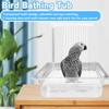 Automatic Parrot Bathtub Automatic Parakeet Bathtub Cage Grooming Fountain for Parakeets African Grey Small Medium Conures