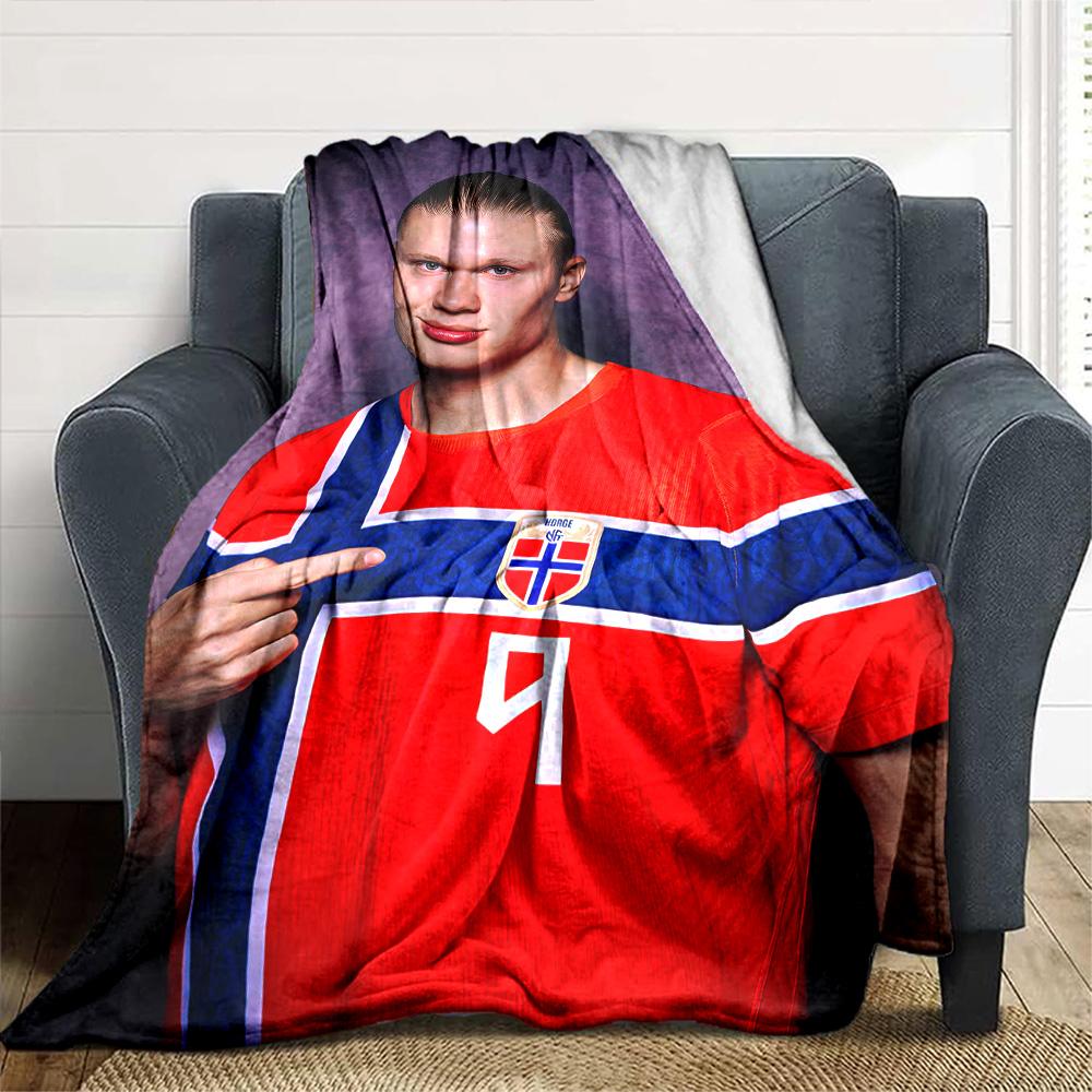 Haaland Blanket Warmthful Decor Suitable for Picnics Office Chair Livingroom for All Occasions Stylish Decor Birthday Christmas Gift Blanket