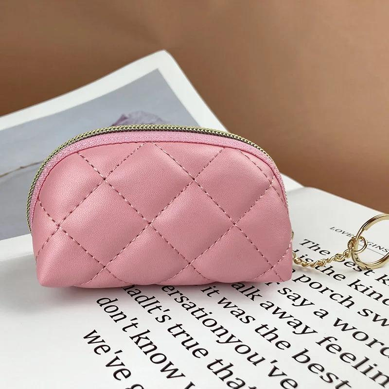 New PU Leather Key Pouch, Large Capacity Wristlet Coin Purse , Women's Zipper Small Wallet for Change & Cards