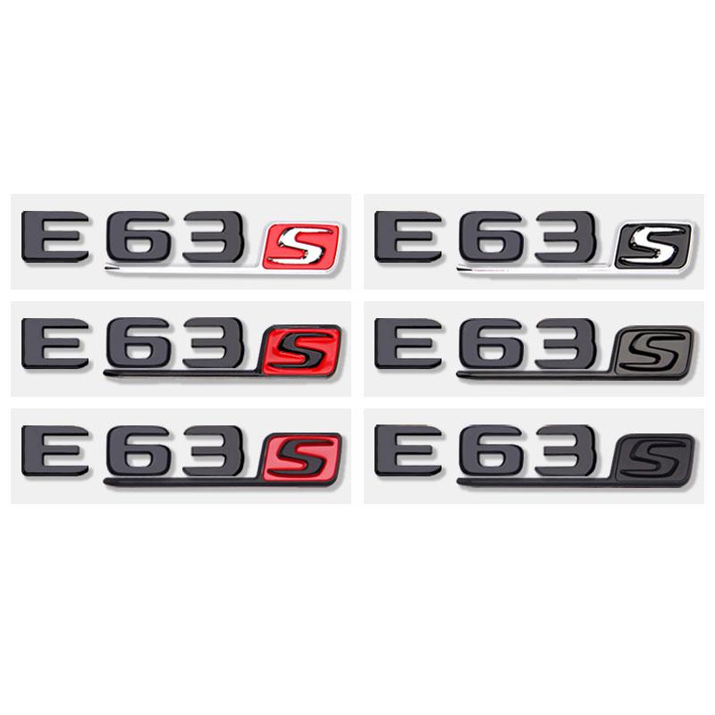 MLAI6 E63S Logo Badge Car Stickers for Mercedes Benz E63 Refitted Eclass 6.3AMG Fender Side Labelflag New Old Rear Trunk Displacement