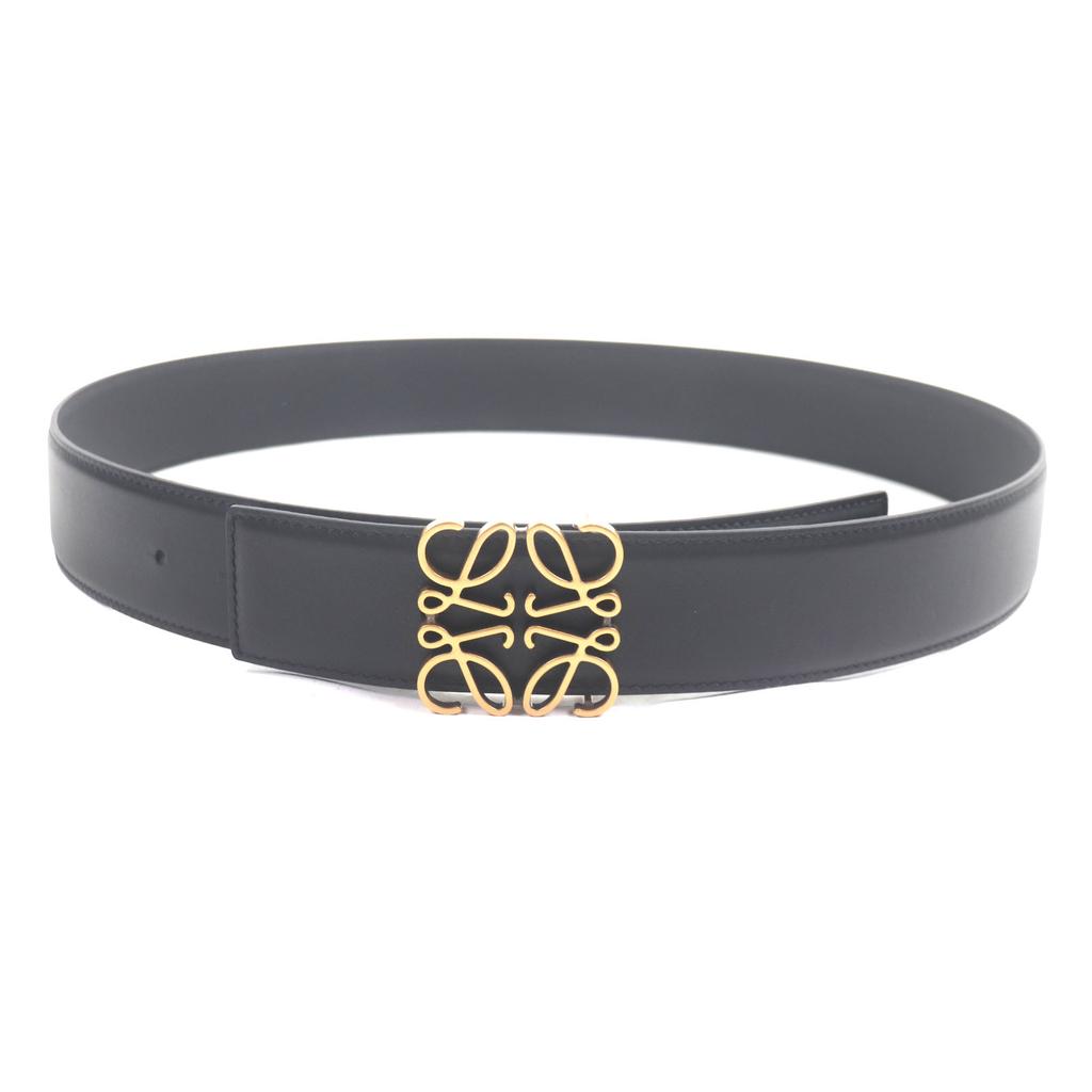 Nepoškozený pásek LOEWE Anagram Spona Unisex černá kůže pánský Použitý