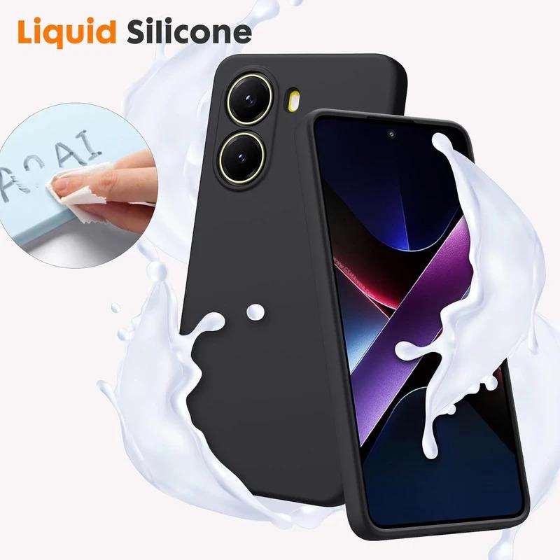 Liquid Silicone TPU Case For Xiaomi Poco X7 Pro 5G Little X7Pro For Redmi Turbo 4 Turbo4 Protective Cover Flexible Bumper Fundas