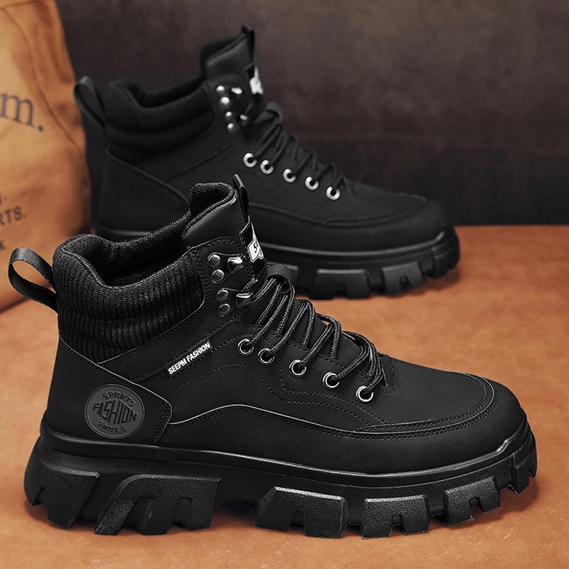 

Ботинки мартин мужские обувь осень и зима высокие ретро на толстой подошве мужские уличные износостойкие водонепроницаемые альпинистские рабочие ботинки 44