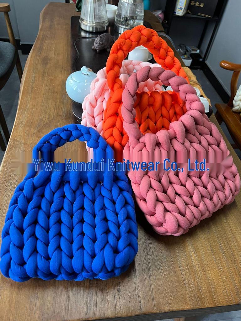 Icelandic Wool DIY Chunky Knit Korean-Style Tote Bag