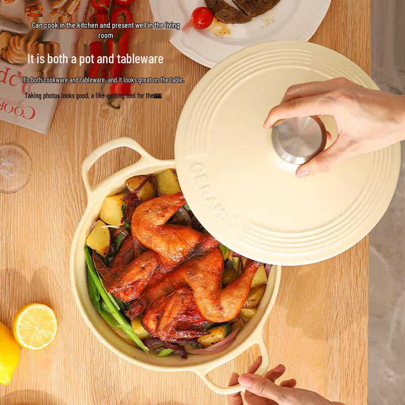 BST Lidas 3.5L High-Temperature Ceramic Casserole Pot