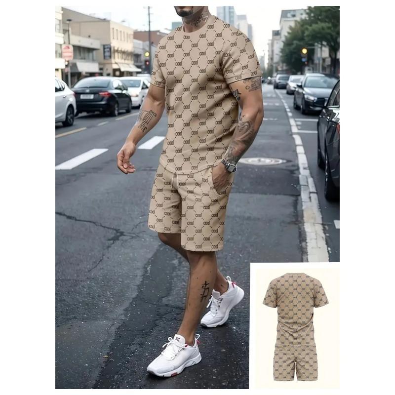 Summer Men's Bizarre Style 3D Color Printed Fashionable Comfortable Loose Casual Short Sleeved Sport Wear