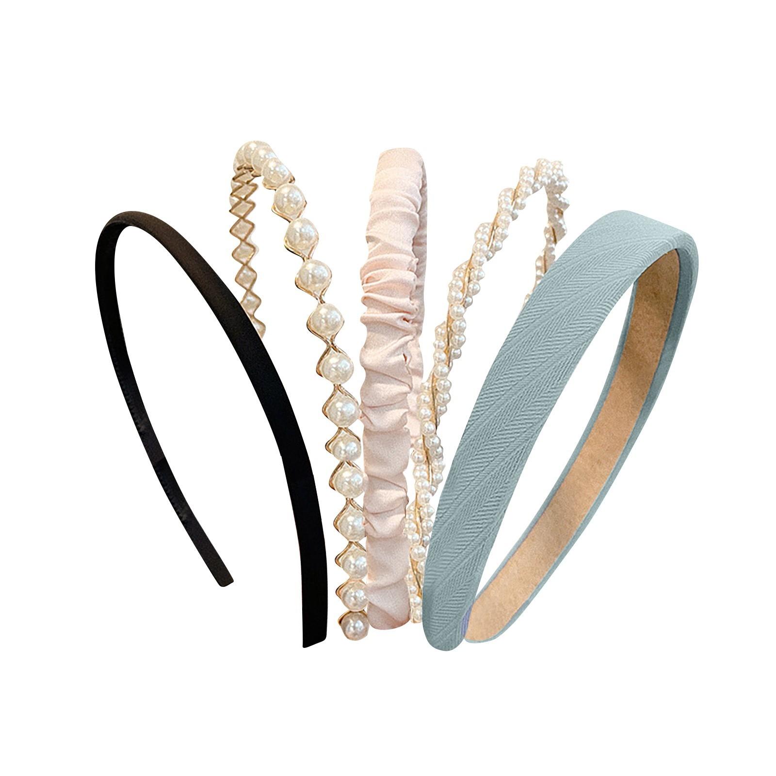 

5 шт. женские повязки на голову, обручи для волос для девочек, женские аксессуары для волос One Size