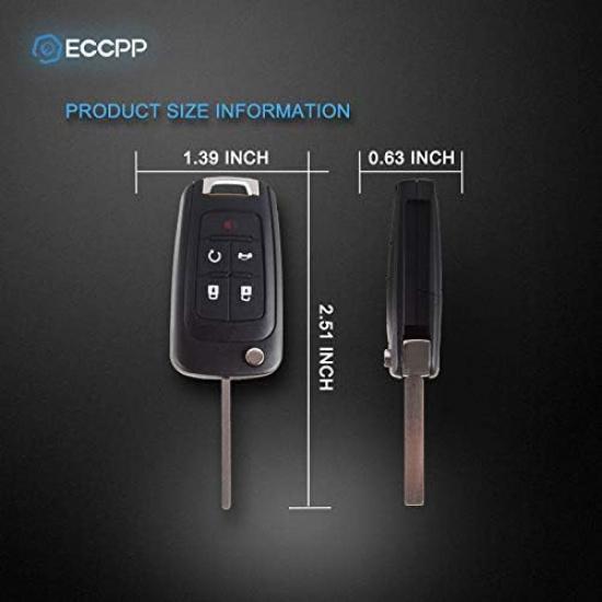 ECCPP 1PCS Key Fob Shell Case Replacement OHT01060512 Compatible with 014 for GMC Terrain,2015 for Chevrolet Sonic Key Fob Case