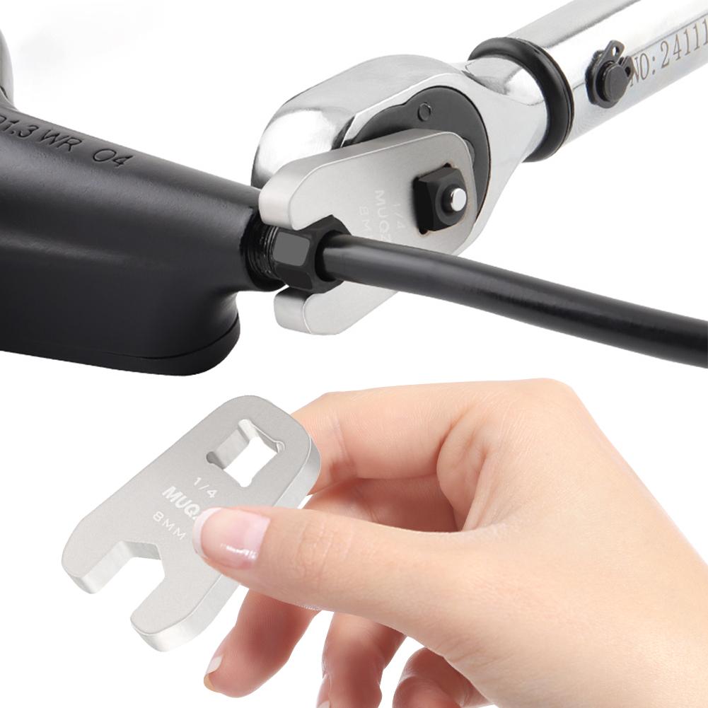 8mm Bike Disc Brake Cable Wrench Steel Bicycle Oil Pipe Torque Wrench Road Bike Torsions Wrench Replacement for 1/4 Head Wrench