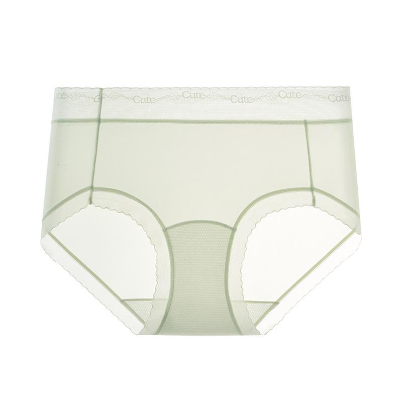 Lady Plus Size Summer Light Camellia 10A Antibacterial Ice Silk Breathable Quick Drying Briefs