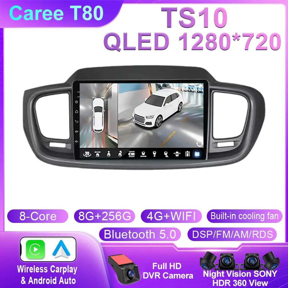 Android Car For Kia Sorento 3 2014 - 2017  Auto Radio Stereo Player Multimedia GPS Navigation Wireless Carplay Auto QLED Screen