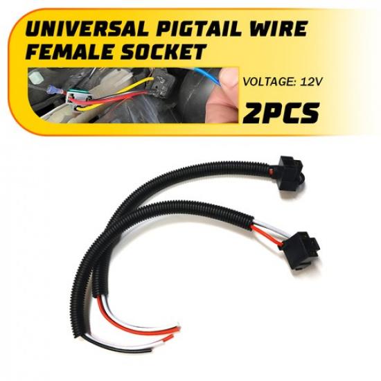 Extension Wire Pigtail Female P A H4 Two Harness Head Light Connector Plug EAH