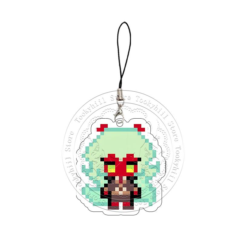 Pixel Panty Stocking with Garterbelt Phone Straps Key Charms Cosplay Props Bag Accessories Scanty Cartoon Pendant Festival Gift