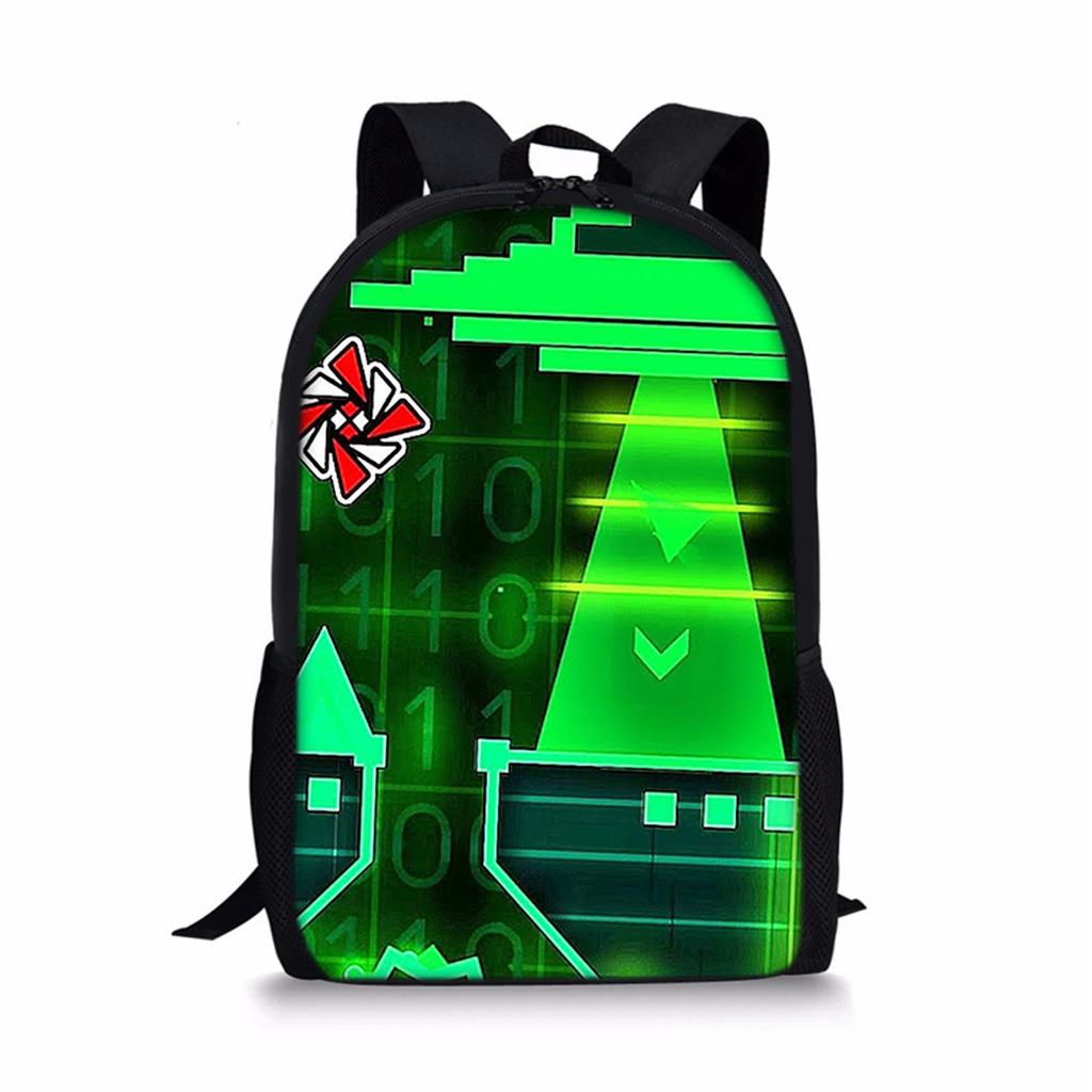 Trendige Beliebte Geometry Dash Notizbuch Rucksäcke Schüler Schultaschen 3D Druck Oxford Wasserdicht Jungen/Mädchen Laptop Rucksäcke