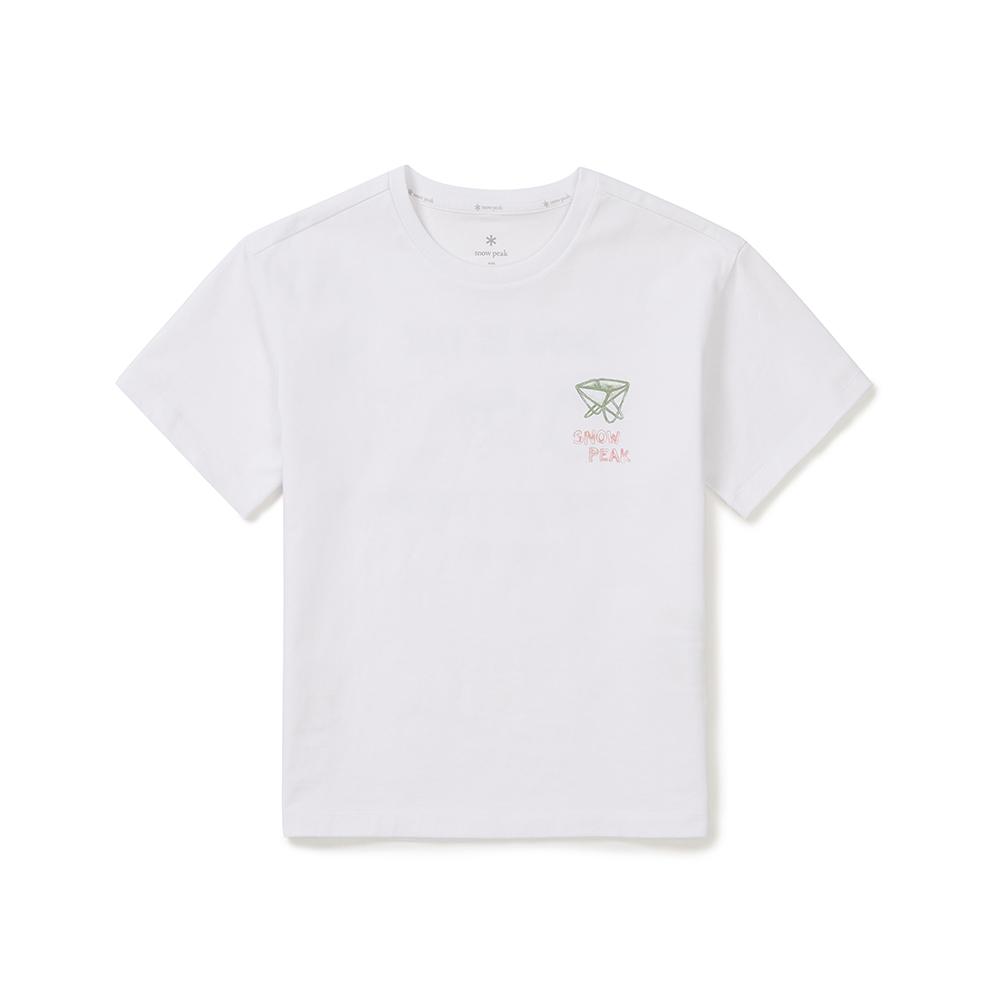 [Snowpeak] Kids Aerocool Gear Short Sleeve T-shirt White (S25MKFTS95)