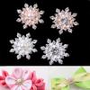 Engood 100Pcs Pearl Rhinestone Buttons Sewing Trim & Embellishments Craft Buckle Buckle for Bag Hair Wedding DIY Accessories