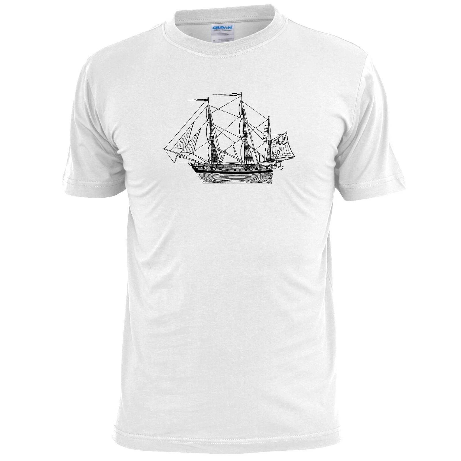 

Mens HMS Beagle Sloop Blueprint T shirt Darwin S