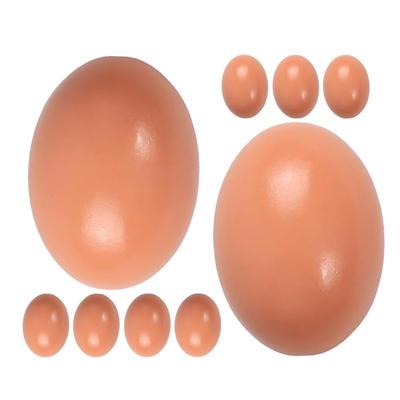 UPKOCH Dummy Eggs, Set of 9 Wooden Eggs for Easter, Tole Painting, DIY Crafts, Egg-Laying, Nesting, Practice, Pretend Play, Kitchen, Food Storage,