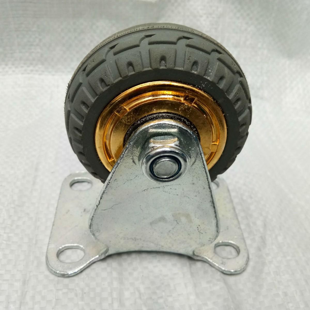 Бесшумные колеса: Средние золотые эластичные мебельные и тележечные колеса с фиксированными и поворотными вариантами