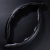 2pcs Steering Wheel Cover Carbon Fiber Color Anti Slip Wear Resistant Stylish Steering Wheel Grip