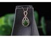 Bridal 4-Piece Set: Rose Gold Plated 925 Silver Earrings, Ring, Necklace with Jasper and Hetian Jade