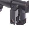 Black Faucet Outdoor Garden Anti-Freeze Bibcocks With Dual Outlet For Washing Machine 1/2 Inch Outdoor Hose Faucet Garden