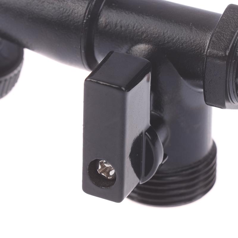 Black Faucet Outdoor Garden Anti-Freeze Bibcocks With Dual Outlet For Washing Machine 1/2 Inch Outdoor Hose Faucet Garden