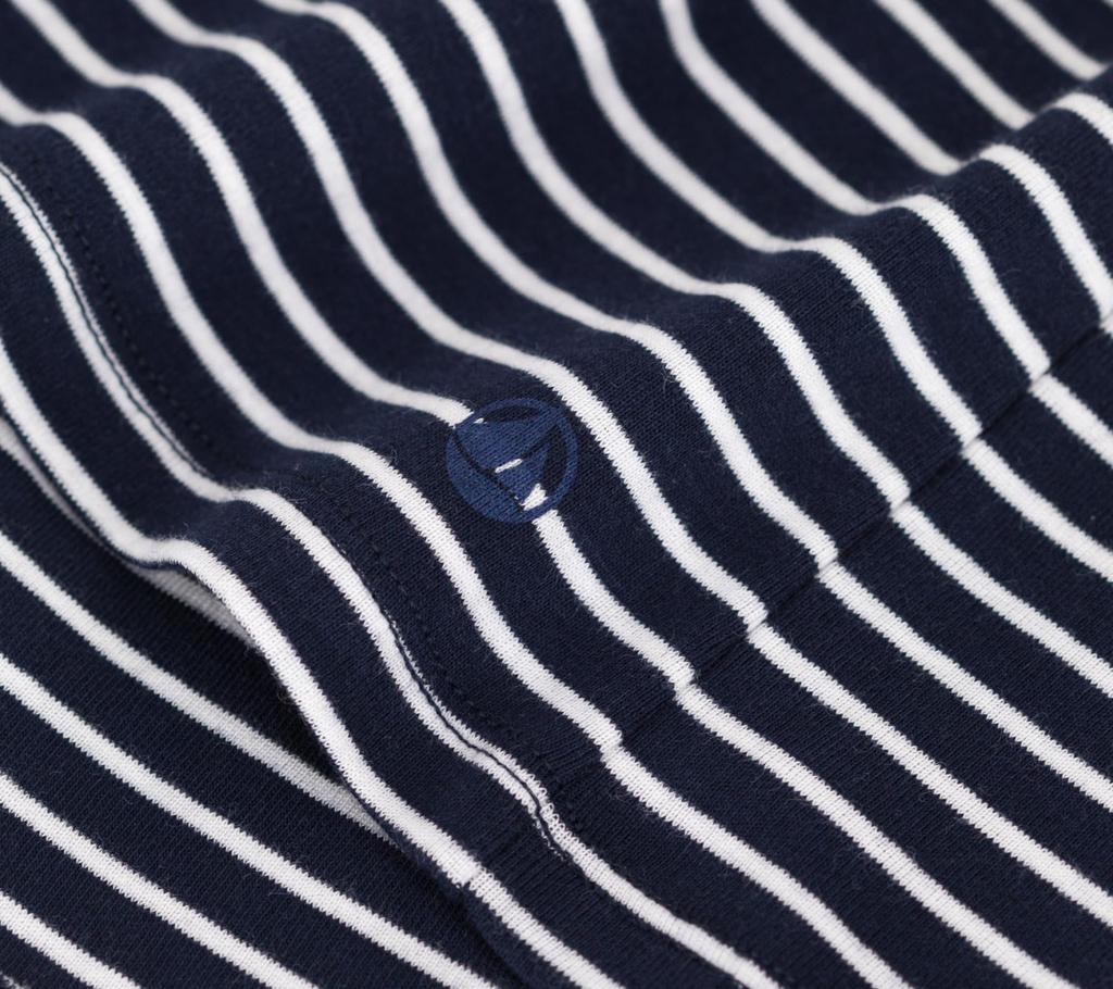 Petit Bateau Mini Crew Neck Short Sleeve A0D3Q XXS Marinière T-Shirt Navy/Off-White