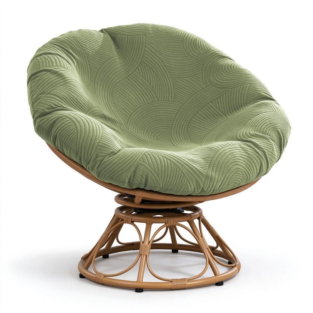 Thickened Fabric Papasan Chair Cover Single Piece Round Saucer Chair Cover For Lazy Chairs
