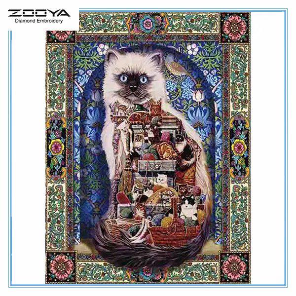

ZOOYA DIY 3D Алмазная вышивка крестиком домашний декор кошка
