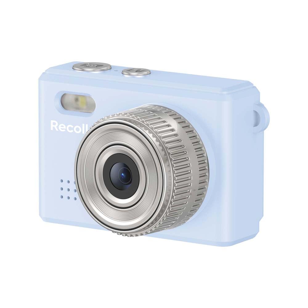 IRT Recollo (Azul) Mini Câmera de Brinquedo, Câmera Digital Compacta com Capacidades de Foto e Vídeo, Inclui Cartão MicroSD