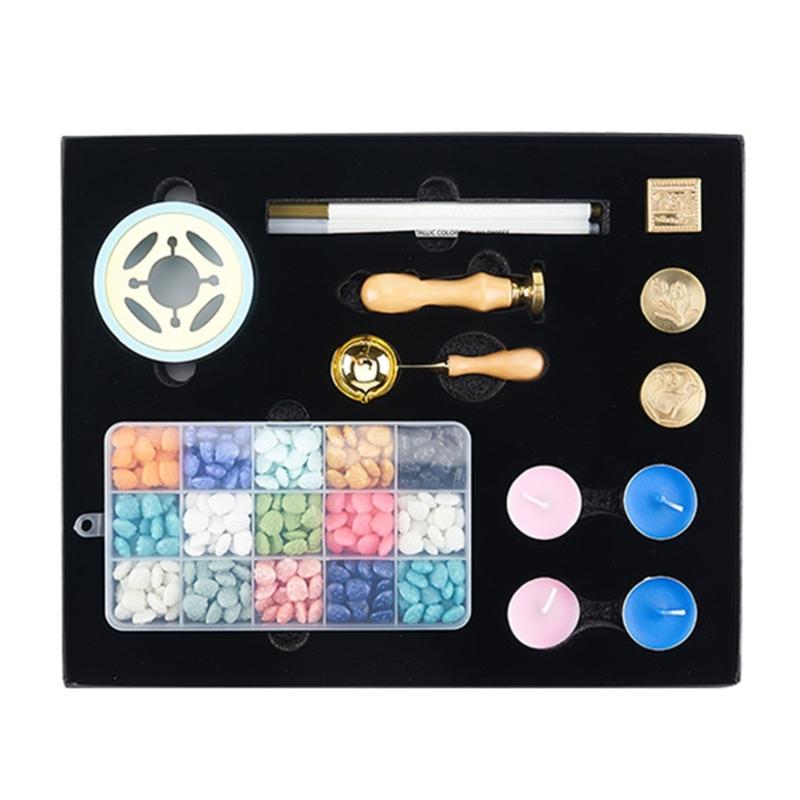 Набор для сургуча Набор для сургуча с бусинами для сургуча Сургуч для подогрева подарочных конвертов Поделок белый