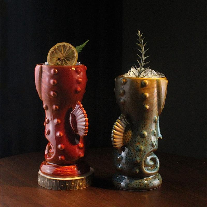 Creative Hawaiian Cocktail Cup Home Decoration Accessories Halloween Personalized Wine Cup Ceramic Beverage Mug Christmas Gift