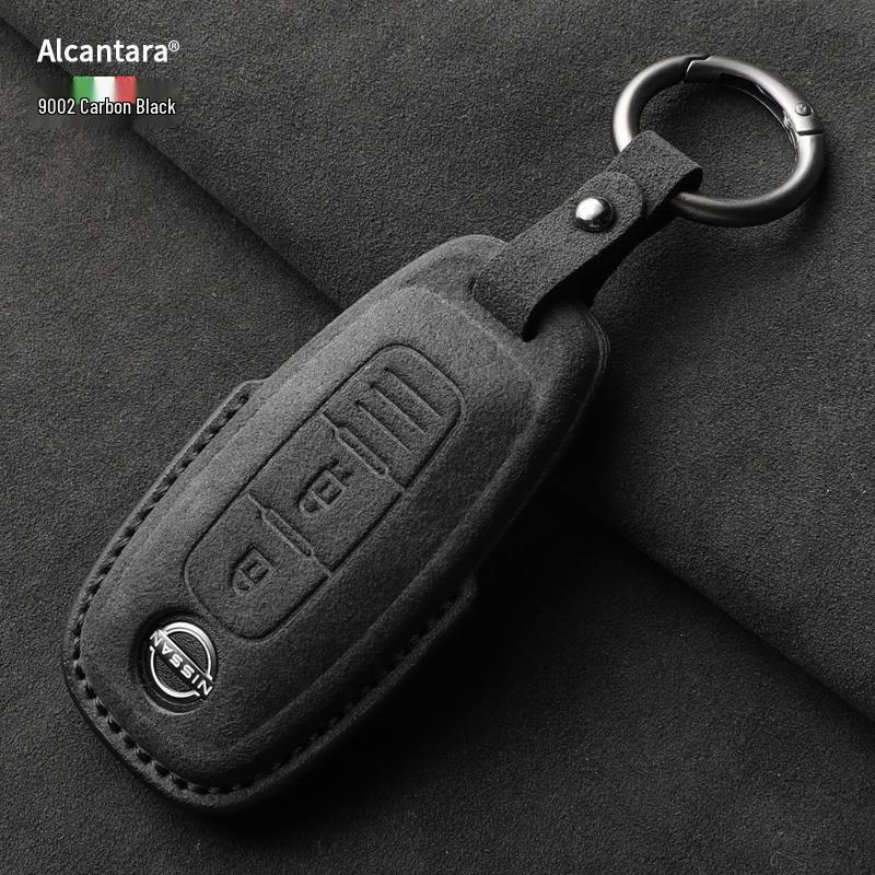 Nissan Teana/X-Trail/Qashqai/Tiida Key Case: Suede, Full Coverage, Tanlu Buckle
