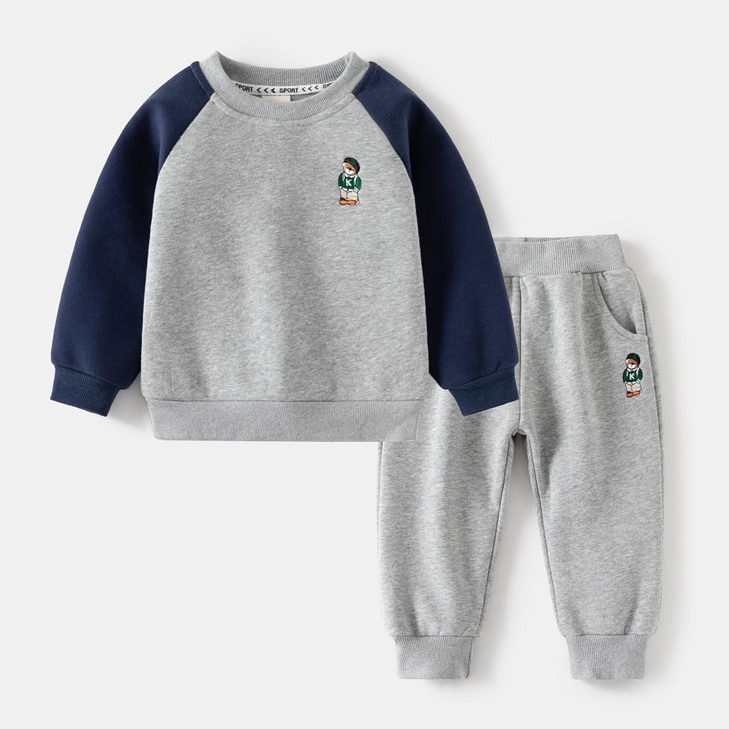 Boys Fleece Tracksuit Set Hoodie Sweatshirt and Pants 2 Piece Warm Outfit for Kids