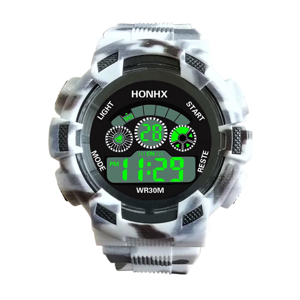 Módní pánské digitální LED analogové Quartz Alarm Date Sportovní náramkové hodinky