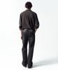 INSILENCE Tencel Gabardine Open Collar Shirt Dark Brown
