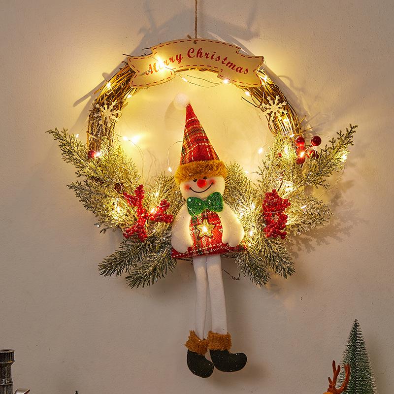 Christmas Door Wreath & Holiday Ornament for Festive Decor