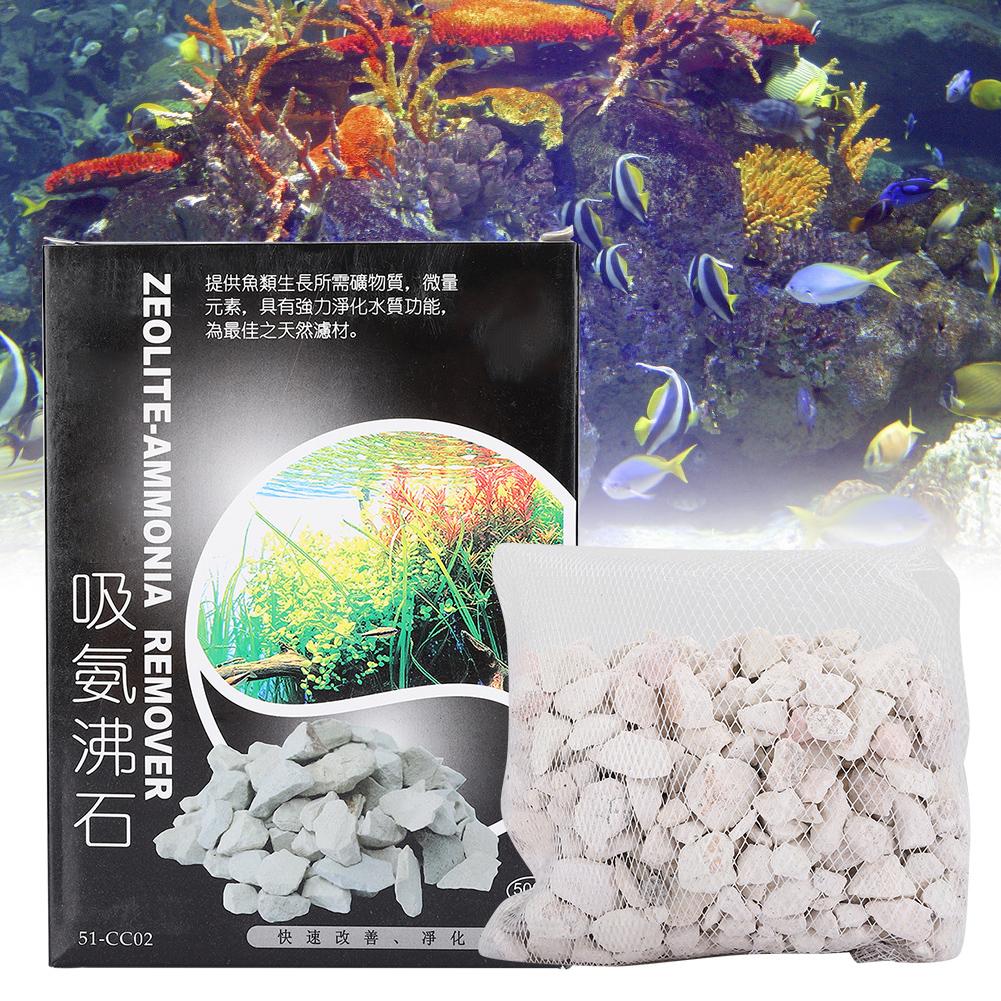 Water Absorb Ammonia Zeolite Filter Material Accessory for Aquarium Fish Tank