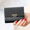 Women's Durable Triangle Buckle Color Block Coin Purse & Card Holder